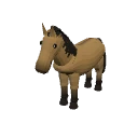 A buckskin horse